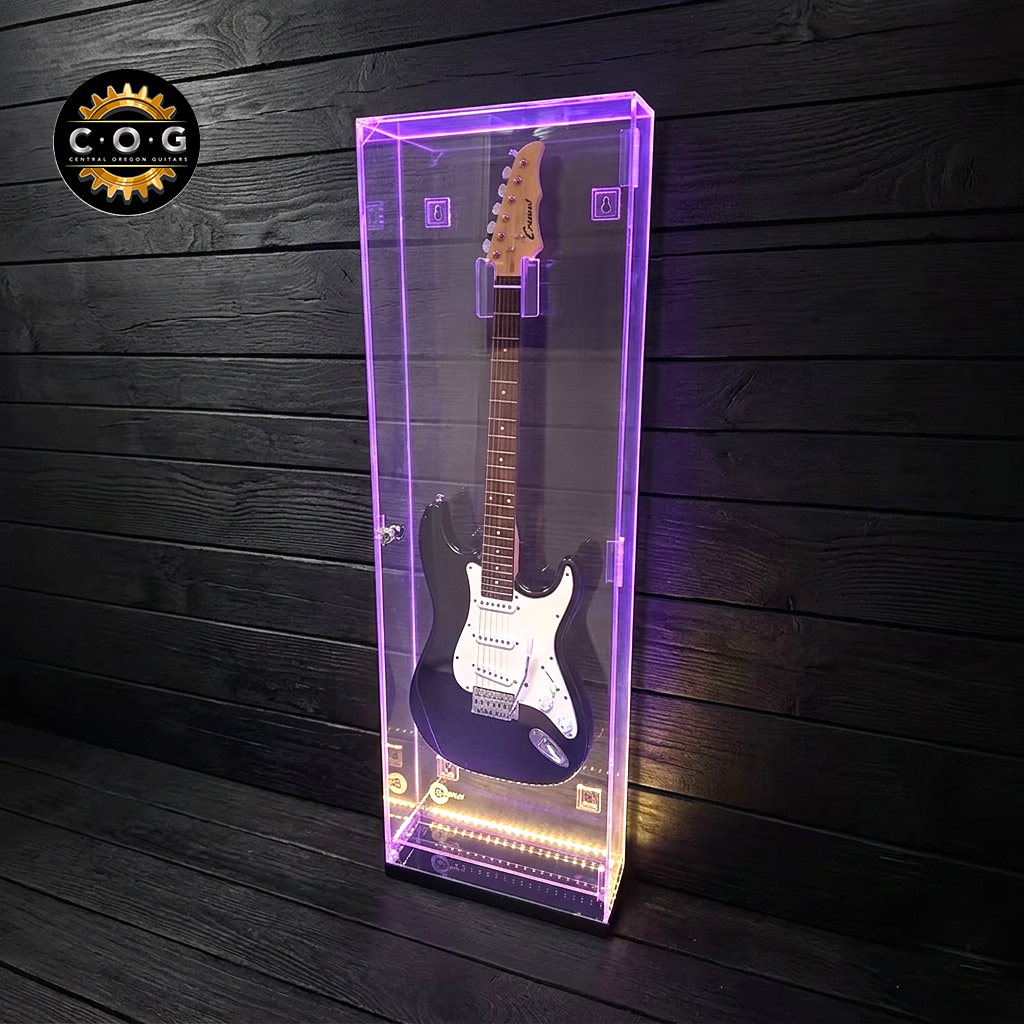 Illuminating Clear Plexi Wall Display Guitar Case